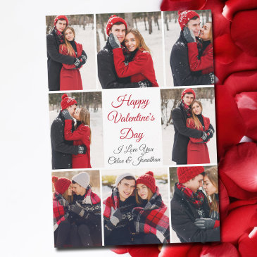 custom valentine's day romantic love photo collage invitations