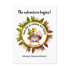 Small Custom Van Life Calling My Name Moving Announcemen Announcement Postinvitations Front View