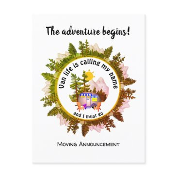 custom van life calling my name moving announcemen announcement postinvitations