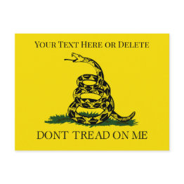 Small Customizable Don't Tread On Me Snake Gadsden Flag Postinvitations Front View