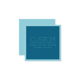 Small Customizable Modern Text | Ocean & Robin Egg Blue Enclosure Invitations Front View