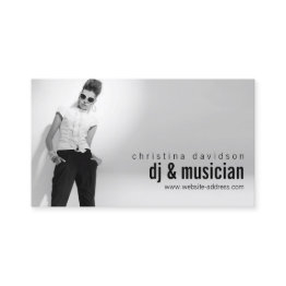 Small Customizable Photo Invitations For Djs, Bands, Musicians Front View