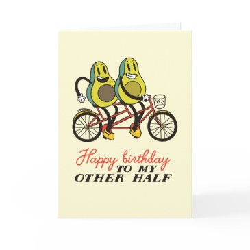 cute avocado couple pun funny birthday invitations