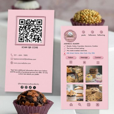 cute bakery trendy instagram blush pink add photos business invitations
