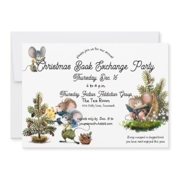 cute christmas mouse club/organization invitation