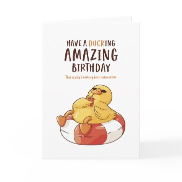 cute duck pun ducking amazing funny birthday invitations