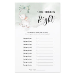 Small Cute Elephant Eucalyptus The Price Is Right Game Front View