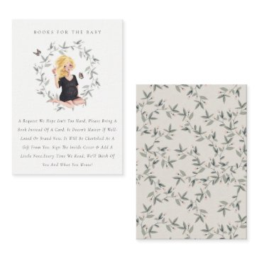 cute expectant women foliage books for baby shower enclosure invitations