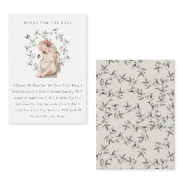 cute expectant women foliage books for baby shower enclosure invitations