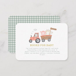 Small Cute Farm Animal Barnyard Books For Baby Enclosure Invitations Front View