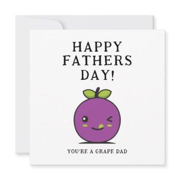 cute fathers day invitations | your a grape dad invitations