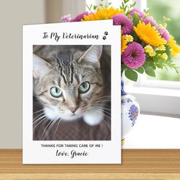 cute kitten veterinarian pet care cat pet photo thank you invitations