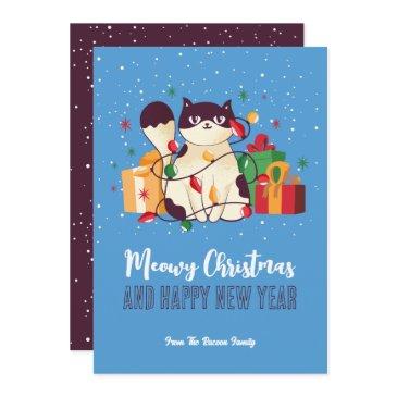 cute kitty cat winter holiday meowy christmas