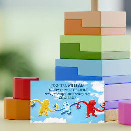Small Cute Occupational Therapist Blue Sky Toys Business Invitations Magnet Front View