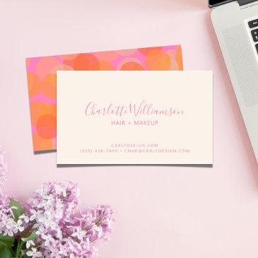 cute orange pink watercolor modern geometric business invitations