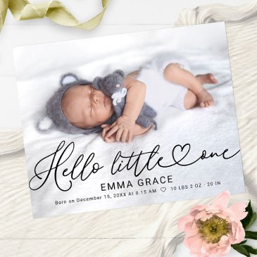 cute script photo budget birth announcement invitations