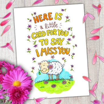 cute sheep valentine’s day postinvitations