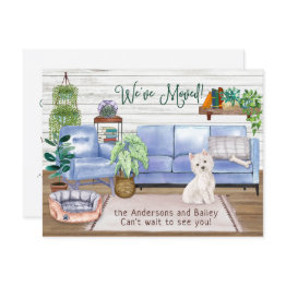 Small Cute Westie Cozy New Home Moving  Announcement Postinvitations Front View