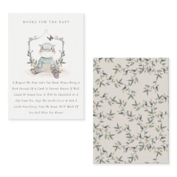cute yellow baby hippo fauna books for baby shower enclosure invitations