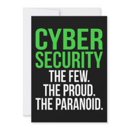 Small Cyber Security Computer It Tech Software Invitation Front View