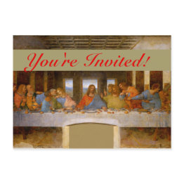 Small Da Vinci Last Supper Fine Art Classic Invitation Front View