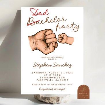dadchelor baby shower invitation