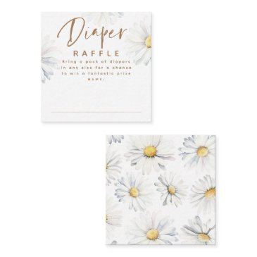 daisy flower diaper raffle baby shower tickets enclosure invitations