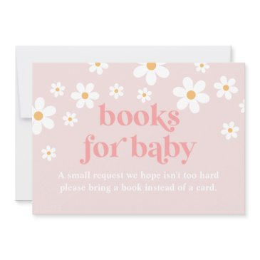 daisy pink retro baby shower books for baby invitations