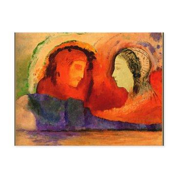 dante et beatrice, artwork by odilon redon postinvitations
