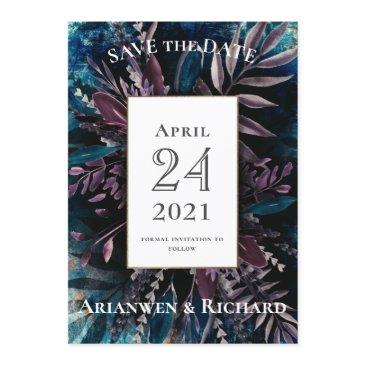 dark and moody wedding invitation save the date