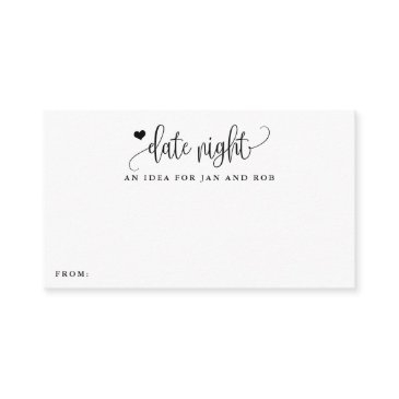 date night idea heart minimalist calligraphy invitations