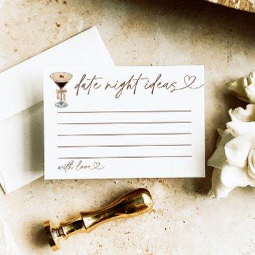 date night ideas bridal shower game martini enclosure invitations