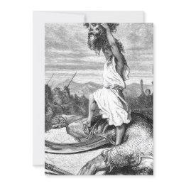 Small David Slays Goliath From Gustave Dore 1886 Invitation Front View