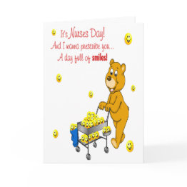 Small Day Full Of Smiles Nurses Day Greeting Invitations Front View