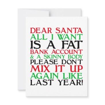 dear santa note invitations