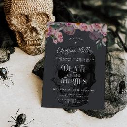 Small Death Of Her Thirties 40th Birthday Invitation Front View
