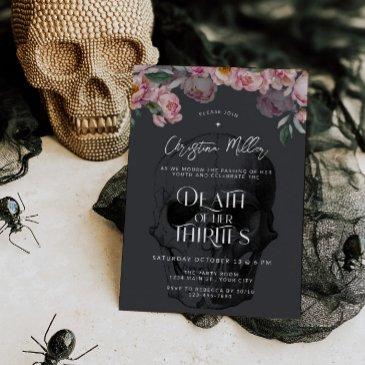 death of her thirties 40th birthday invitation