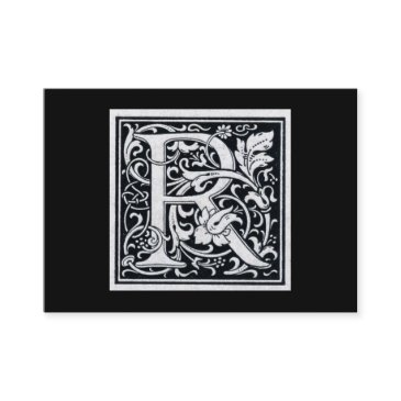 decorative letter "r" woodcut woodblock initial business invitations
