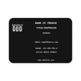 Small Dedicated To God Cool Customizable White Text Business Invitations Front View