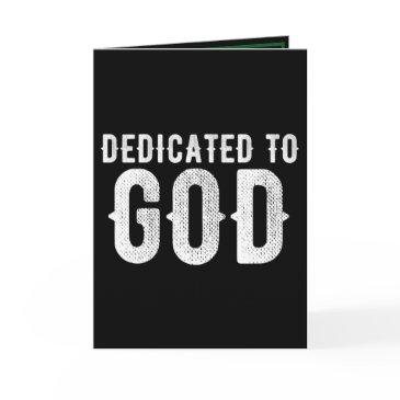 dedicated to god cool customizable white text invitation