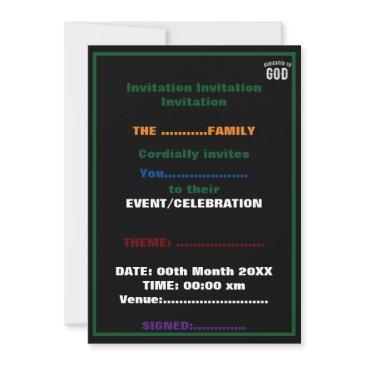 dedicated to god customizable cool white text invitation