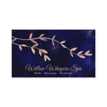 *~* deep blue night sky botanical willow branch business invitations
