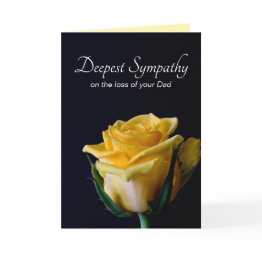 Small Deepest Sympathy | Loss Of Your Dad Father Invitations Front View