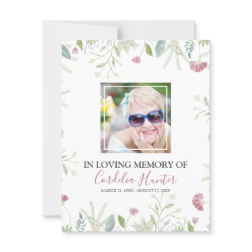 delicate spring florals | funeral order of service