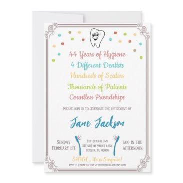 dental hygienist retirement celebration invitation