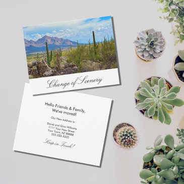 desert southwest cactus new home moving announcement