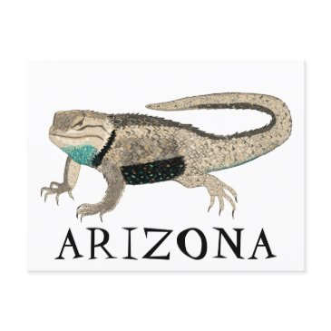 desert spiny lizard arizona wild animal nature art postinvitations