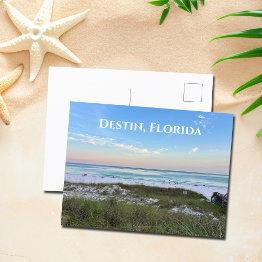 Small Destin Florida Beautiful Sunset Beach Photograph Postinvitations Front View
