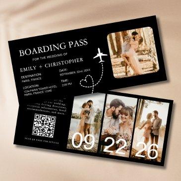destination wedding boarding pass plane ticket