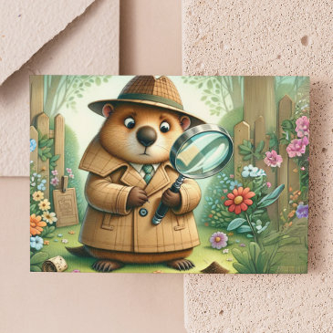 detective groundhog postinvitations
